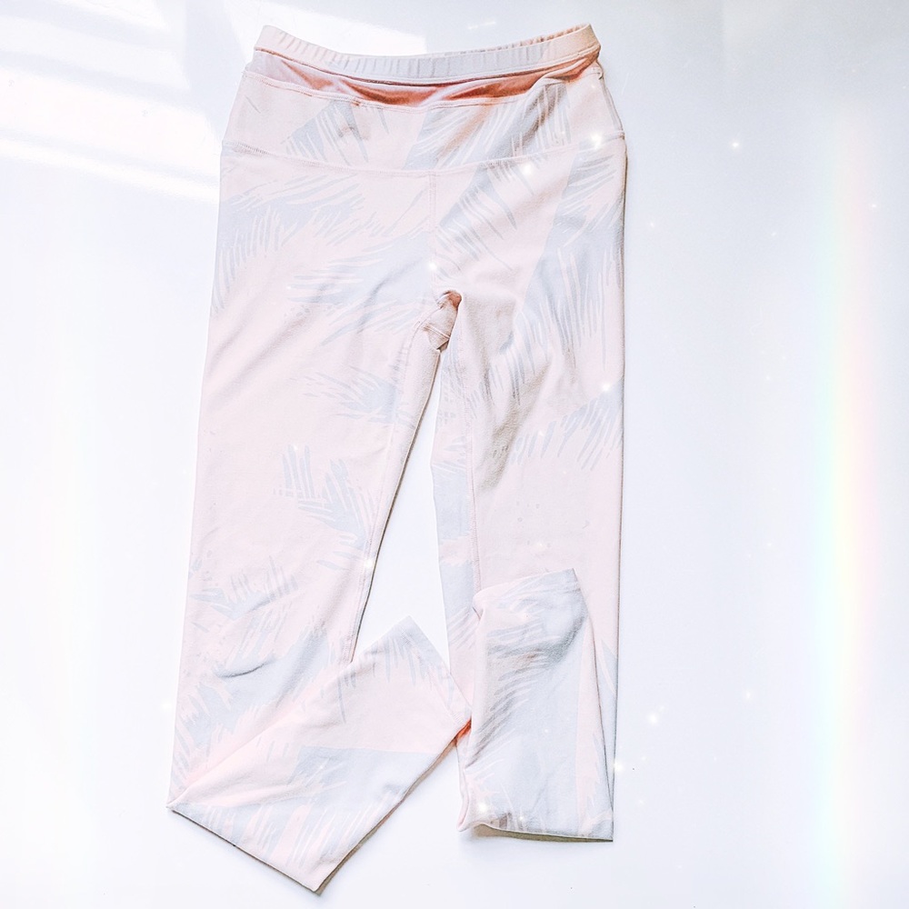 FABLETICS pink/grey high rise mesh leggings
